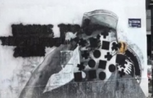 Mural Ratku Mladiću ponovno prefarban