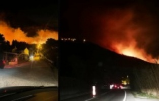 Veliki požar u Omišu u Hrvatskoj