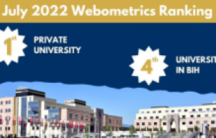 IUS ponovno najbolji privatni univerzitet u BiH