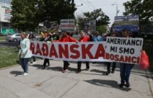 Manja grupa građana na protestima u Sarajevu: Vraćanje na evropske vrijednosti